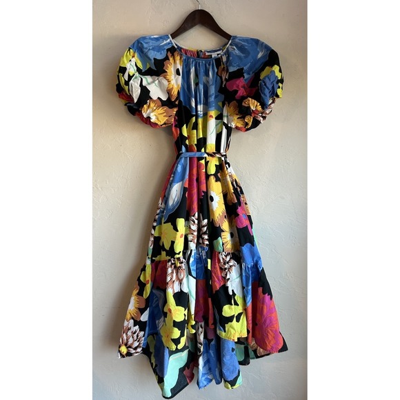 Christopher John Rogers Dresses & Skirts - Christopher John Rogers Target Floral Puff Sleeve Hi Lo Dress XS Resort Ruffle
